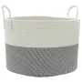 Grau-weißer Aufbewahrungskorb aus Baumwolle, Ø51x33 cm von , Körbe - Ref: Foro24-358490, Preis: 33,54 €, Rabatt: %