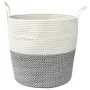 Cesta de almacenaje algodón gris y blanco Ø43x38 cm de , Cestas - Ref: Foro24-358486, Precio: 32,33 €, Descuento: %