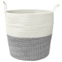 Grau-weißer Aufbewahrungskorb aus Baumwolle, Ø43x38 cm von , Körbe - Ref: Foro24-358486, Preis: 33,00 €, Rabatt: %