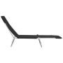 Tumbonas plegables 2 unidades acero y tela negras de vidaXL, Tumbonas - Ref: Foro24-44300, Precio: 86,70 €, Descuento: %