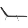Tumbonas plegables 2 unidades acero y tela negras de vidaXL, Tumbonas - Ref: Foro24-44300, Precio: 87,45 €, Descuento: %