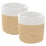 Storage baskets 2 pcs beige and white cotton Ø28x28 cm by , Baskets - Ref: Foro24-358459, Price: 28,82 €, Discount: %