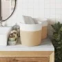 Storage baskets 2 pcs beige and white cotton Ø28x28 cm by , Baskets - Ref: Foro24-358459, Price: 28,82 €, Discount: %