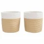 Storage baskets 2 pcs beige and white cotton Ø28x28 cm by , Baskets - Ref: Foro24-358459, Price: 28,82 €, Discount: %