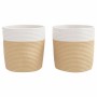 Storage baskets 2 pcs beige and white cotton Ø28x28 cm by , Baskets - Ref: Foro24-358459, Price: 29,37 €, Discount: %