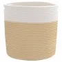 Storage baskets 2 pcs beige and white cotton Ø28x28 cm by , Baskets - Ref: Foro24-358459, Price: 28,82 €, Discount: %