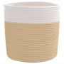 Storage baskets 2 pcs beige and white cotton Ø28x28 cm by , Baskets - Ref: Foro24-358459, Price: 29,37 €, Discount: %