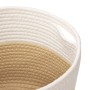 Storage baskets 2 pcs beige and white cotton Ø28x28 cm by , Baskets - Ref: Foro24-358459, Price: 29,37 €, Discount: %