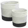 Storage baskets 2 pcs black and white cotton by , Baskets - Ref: Foro24-358478, Price: 32,02 €, Discount: %