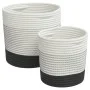 Storage baskets 2 pcs black and white cotton by , Baskets - Ref: Foro24-358478, Price: 31,33 €, Discount: %