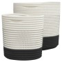 Storage baskets 2 pcs black and white cotton by , Baskets - Ref: Foro24-358478, Price: 32,02 €, Discount: %