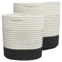 Storage baskets 2 pcs black and white cotton by , Baskets - Ref: Foro24-358478, Price: 31,33 €, Discount: %
