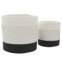Storage baskets 2 pcs black and white cotton by , Baskets - Ref: Foro24-358478, Price: 32,02 €, Discount: %