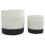 Storage baskets 2 pcs black and white cotton by , Baskets - Ref: Foro24-358478, Price: 32,02 €, Discount: %