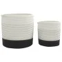 Storage baskets 2 pcs black and white cotton by , Baskets - Ref: Foro24-358478, Price: 31,33 €, Discount: %