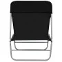 Tumbonas plegables 2 unidades acero y tela negras de vidaXL, Tumbonas - Ref: Foro24-44300, Precio: 87,45 €, Descuento: %