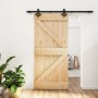 Schiebetür mit Beschlägen aus massivem Kiefernholz, 95 x 210 cm von , Türen - Ref: Foro24-3203138, Preis: 212,06 €, Rabatt: %