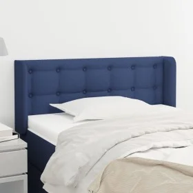 Blue fabric headboard 103x16x78/88 cm by , Headboards and footboards - Ref: Foro24-3119198, Price: 44,17 €, Discount: %