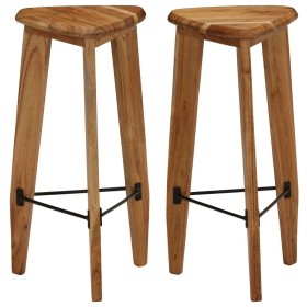 Kitchen stools 2 units solid acacia wood by vidaXL, Kitchen stools - Ref: Foro24-246017, Price: 209,71 €, Discount: %
