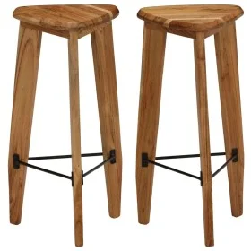 Taburetes de cocina 2 unidades madera maciza de acacia de vidaXL, Taburetes de cocina - Ref: Foro24-246017, Precio: 205,80 €,...