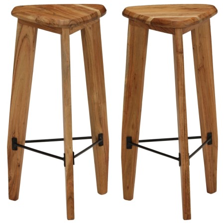 Küchenhocker 2 Einheiten aus massivem Akazienholz von vidaXL, Küchenhocker - Ref: Foro24-246017, Preis: 209,71 €, Rabatt: %