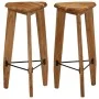 Kitchen stools 2 units solid acacia wood by vidaXL, Kitchen stools - Ref: Foro24-246017, Price: 205,76 €, Discount: %