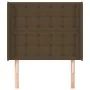 Headboard with dark brown fabric ears 83x16x118/128 cm by , Headboards and footboards - Ref: Foro24-3119991, Price: 68,70 €, ...