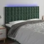 Kopfteil mit LED-Beleuchtung, dunkelgrüner Samt, 160 x 5 x 118/128 cm von , Kopf- und Fußteile - Ref: Foro24-3122915, Preis: ...
