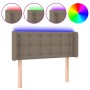 Headboard with LED in taupe gray fabric 83x16x78/88 cm by , Headboards and footboards - Ref: Foro24-3123648, Price: 50,72 €, ...