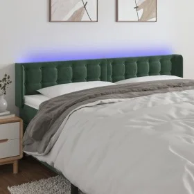 LED-Kopfteil aus dunkelgrünem Samt, 163 x 16 x 78/88 cm von , Kopf- und Fußteile - Ref: Foro24-3123727, Preis: 84,94 €, Rabat...