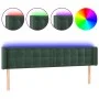 LED-Kopfteil aus dunkelgrünem Samt, 163 x 16 x 78/88 cm von , Kopf- und Fußteile - Ref: Foro24-3123727, Preis: 84,80 €, Rabat...