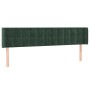 Cabecero con LED de terciopelo verde oscuro 163x16x78/88 cm de , Cabeceros y pies de cama - Ref: Foro24-3123727, Precio: 81,4...