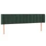 Cabecero con LED de terciopelo verde oscuro 163x16x78/88 cm de , Cabeceros y pies de cama - Ref: Foro24-3123727, Precio: 84,8...