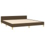 Bettgestell mit Kopfteil aus braunem Stoff 160x200 cm von , Betten und Lattenroste - Ref: Foro24-3125392, Preis: 225,71 €, Ra...