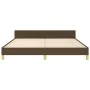 Bed frame with headboard in brown fabric 160x200 cm by , Beds and slatted bases - Ref: Foro24-3125392, Price: 222,05 €, Disco...