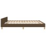 Bettgestell mit Kopfteil aus braunem Stoff 160x200 cm von , Betten und Lattenroste - Ref: Foro24-3125392, Preis: 225,71 €, Ra...