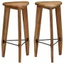 Kitchen stools 2 units solid acacia wood by vidaXL, Kitchen stools - Ref: Foro24-246017, Price: 205,76 €, Discount: %