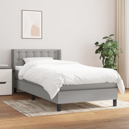 Boxspringbett mit hellgrauer Stoffmatratze 80x200 cm von , Betten und Lattenroste - Ref: Foro24-3129985, Preis: 286,90 €, Rab...