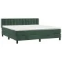 Box spring bed with dark green velvet mattress 160x200 cm by , Beds and slatted bases - Ref: Foro24-3131210, Price: 513,58 €,...