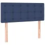 Box spring bed with mattress and LED blue fabric 120x200 cm by , Beds and slatted bases - Ref: Foro24-3134027, Price: 399,60 ...