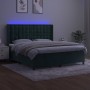 Boxspringbett mit Matratze und LED-Samt in Dunkelgrün, 160 x 200 cm von , Betten und Lattenroste - Ref: Foro24-3139814, Preis...