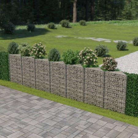 Muro de gaviones de acero 450x30x100 cm de vidaXL, Paneles de vallas - Ref: Foro24-143571, Precio: 170,92 €, Descuento: %