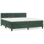 Box spring bed with dark green velvet mattress 160x200 cm by , Beds and slatted bases - Ref: Foro24-3141554, Price: 502,28 €,...
