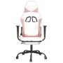 Gaming chair with footrest white and pink synthetic leather by , Gaming chairs - Ref: Foro24-3143662, Price: 119,64 €, Discou...