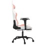 Gaming-Stuhl mit Fußstütze aus weißem und rosa Kunstleder von , Gaming-Stühle - Ref: Foro24-3143662, Preis: 121,51 €, Rabatt: %