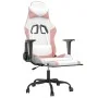 Gaming chair with footrest white and pink synthetic leather by , Gaming chairs - Ref: Foro24-3143662, Price: 119,64 €, Discou...