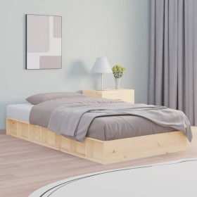 Kleines Doppelbettgestell aus Massivholz, 120 x 190 cm von , Betten und Lattenroste - Ref: Foro24-820706, Preis: 121,01 €, Ra...