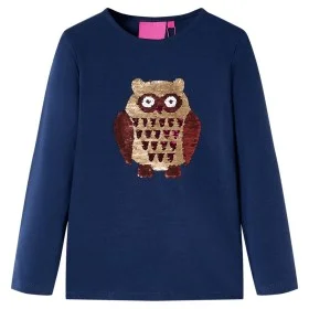 Camiseta infantil de manga larga azul marino 92 de , Camisetas para niños - Ref: Foro24-13799, Precio: 8,92 €, Descuento: %