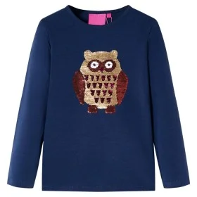 Navy blue long-sleeved children's t-shirt 104 by , Kids T-shirts - Ref: Foro24-13800, Price: 12,05 €, Discount: %