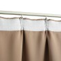 Cortinas opacas con ganchos 2 piezas gris topo 140x225 cm